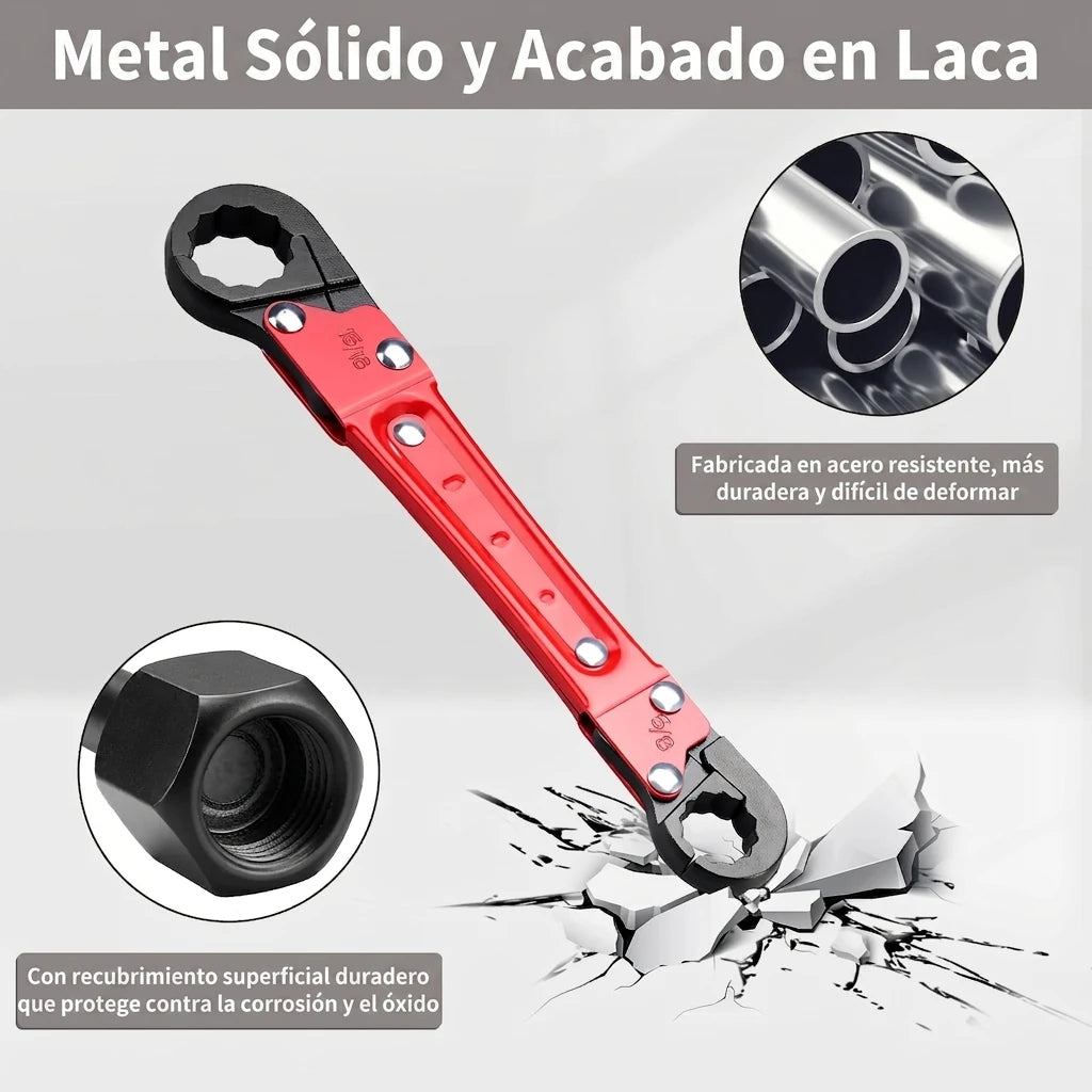 Kit x2 Llaves Para Válvulas de Cierre Con Trinquete y Pinza Antigiro