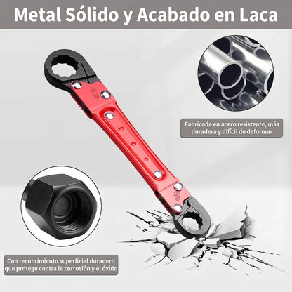 Kit x2 Llaves Para Válvulas de Cierre Con Trinquete y Pinza Antigiro