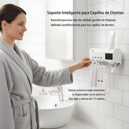Pack x2 Esterilizador UV de Cepillo de Dientes Dispensador Automático Pasta De Dientes