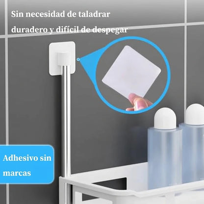 Estante Organizador Para Baño 3 Niveles Sobre Inodoro Sin Taladrar