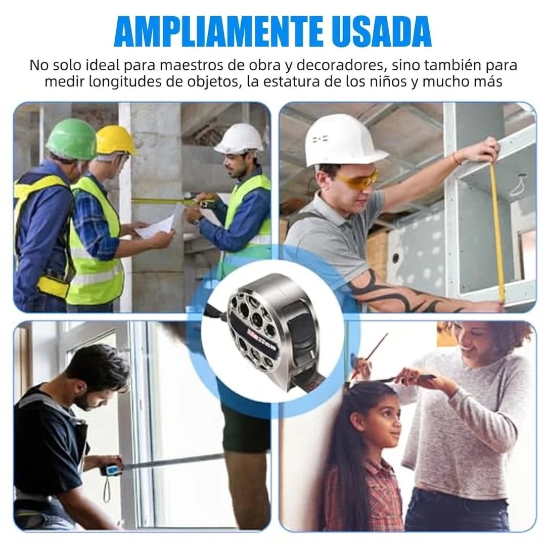 Cinta Métrica Industrial Galvanizada 7.5m Con Autobloqueo y Carcasa ABS Antigolpes