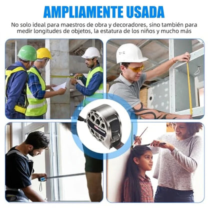 Cinta Métrica Industrial Galvanizada 7.5m Con Autobloqueo y Carcasa ABS Antigolpes