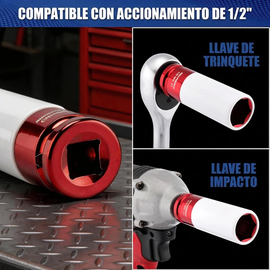Kit x7 Copas Llave De Impacto ½  Protección Anti Rayones
