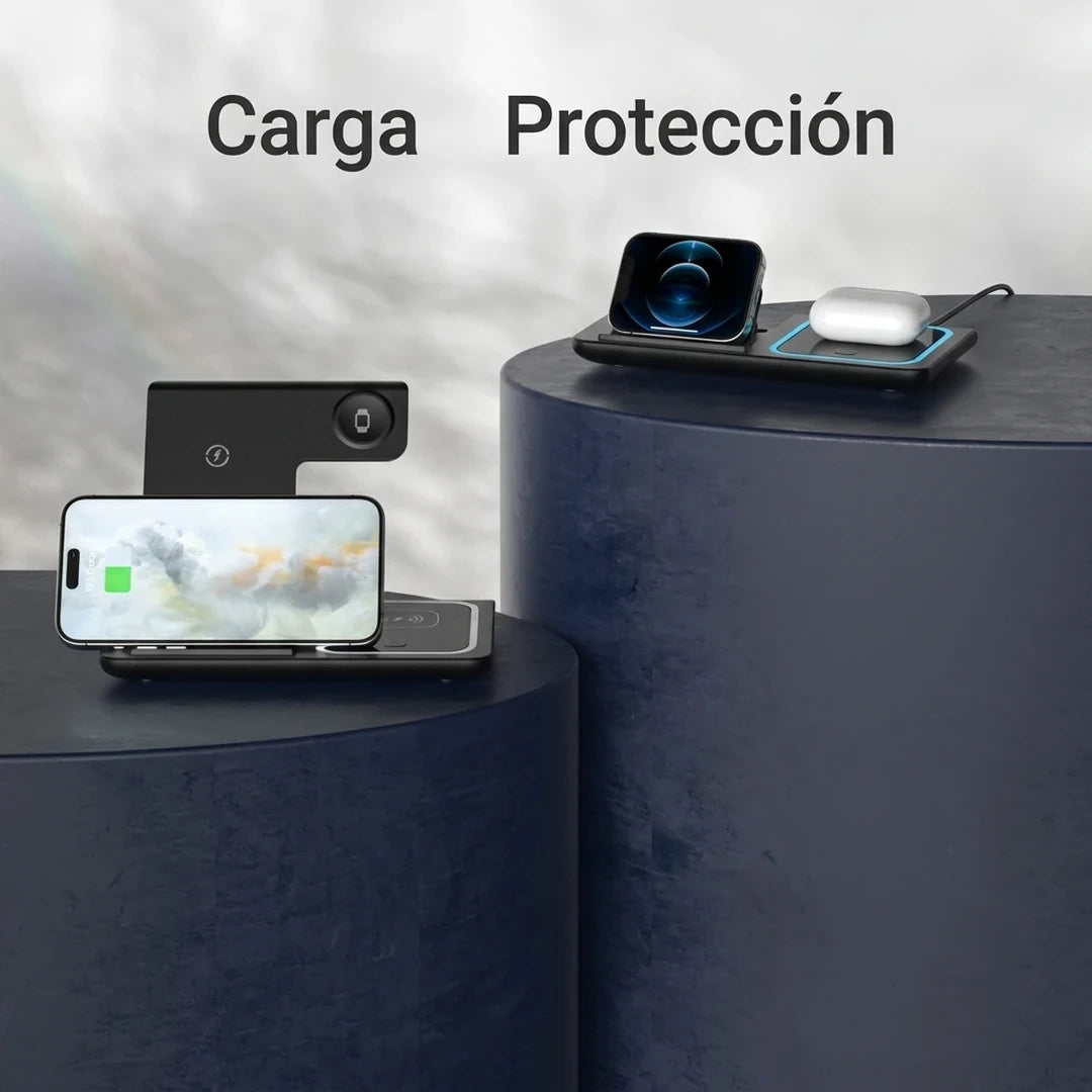 Estación 3 En 1 De Recarga Inalámbrica Para Dispositivos