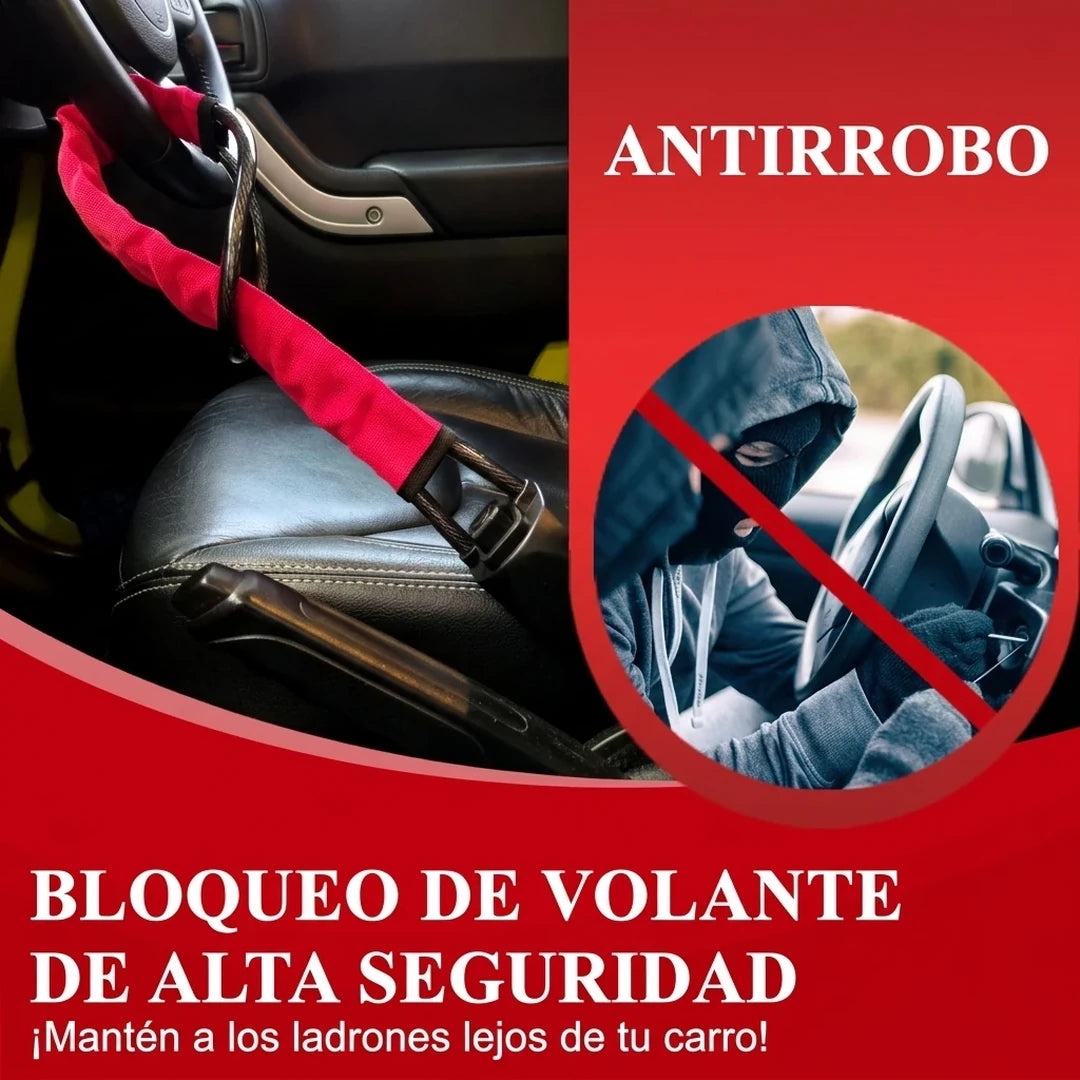 Cable Bloqueo De Volante Y Cinturón De Seguridad Universal