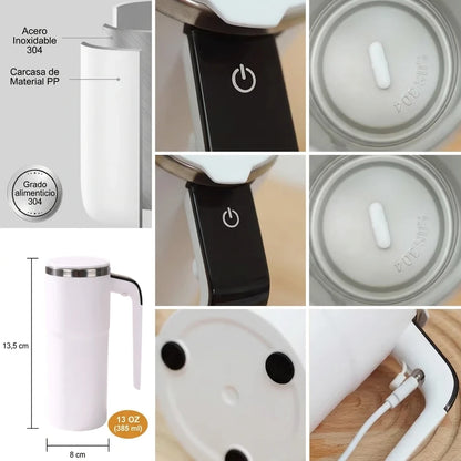 Taza Auto Mezcladora Digital Recargable