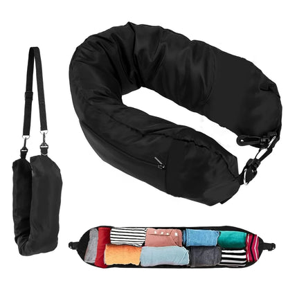 Almohada 2 En 1 De Viaje Rellenable Con Ropa Y Cojín Cervical