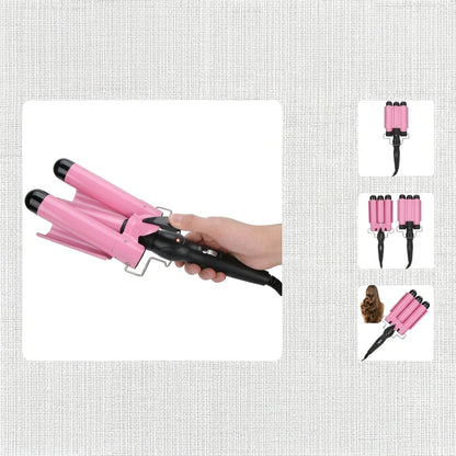 Rizador Ondulador De Cabello Ondas De Sirena 3 Tubos