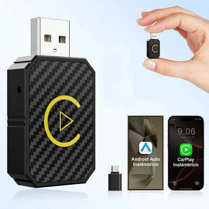 Adaptador 2 en 1 CarPlay / Android Auto Inalámbrico Para Carro