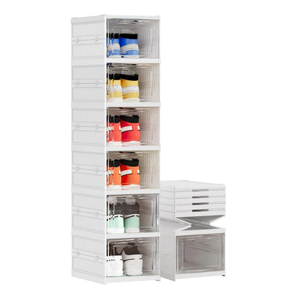 Zapatero Organizador Plegable 6 Niveles Con Cubierta Transparente