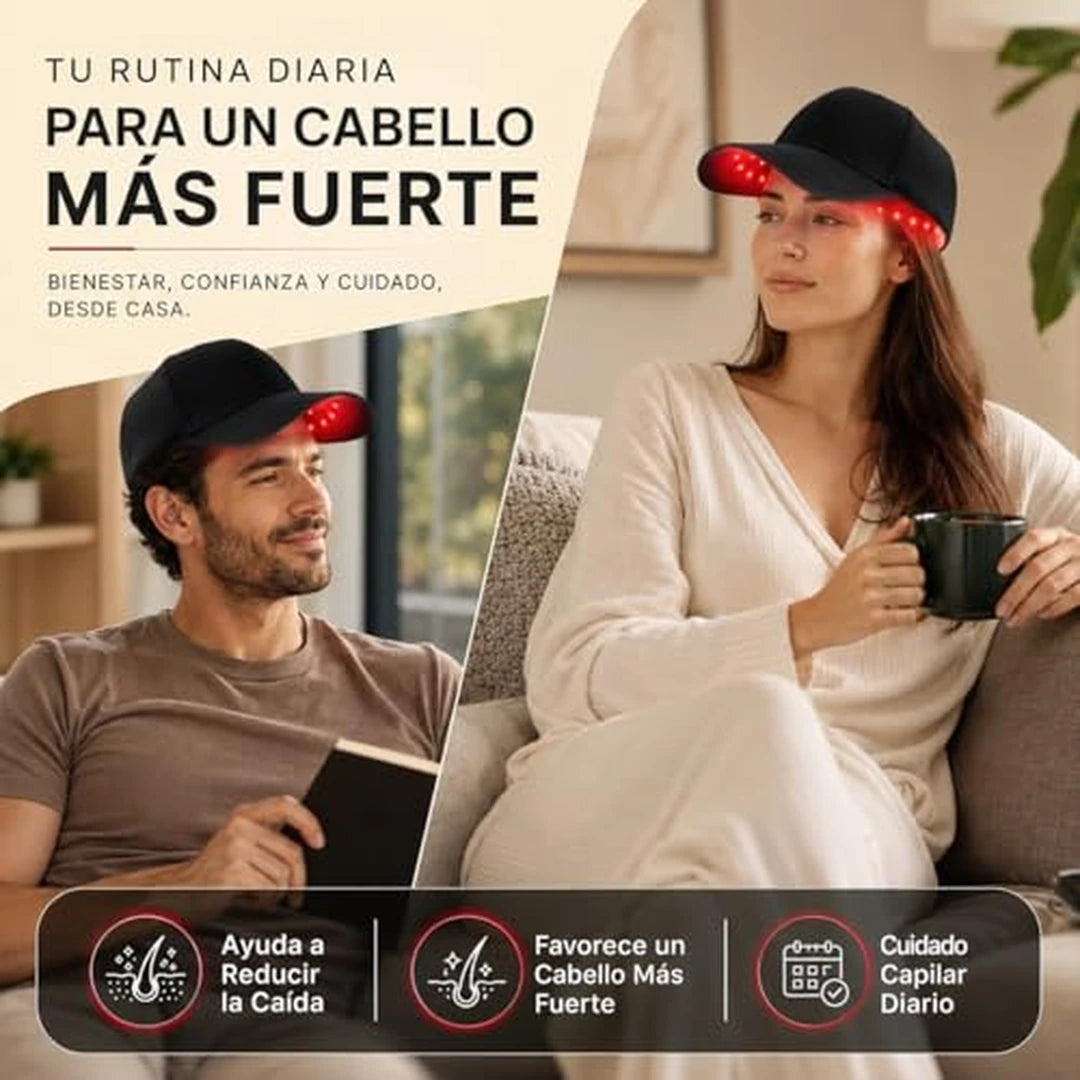 Gorra LED Terapia Crecimiento Capilar Luz Roja