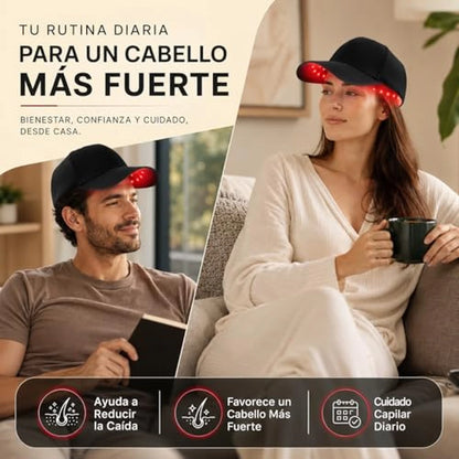 Gorra LED Terapia Crecimiento Capilar Luz Roja