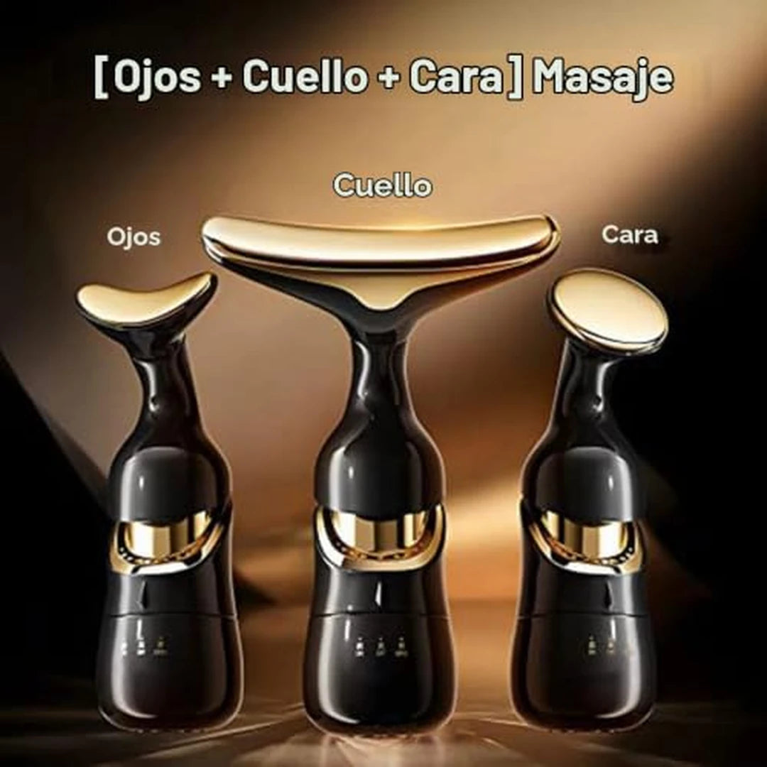 Masajeador Facial Antiarrugas 3 En 1 GRATIS Pala Limpiadora Ultrasónica