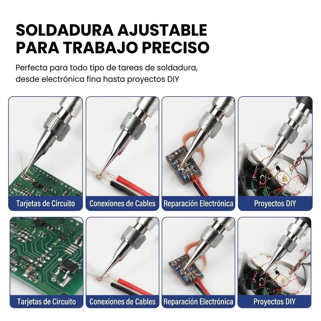 Pistola 2 En 1 Soldadura De Estaño A Una Mano Con Soporte Dispensador De Soldadura
