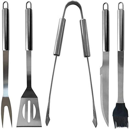 Kit Profesional de Utensilios Para Asado A La Parrilla Acero Inoxidable con Estuche