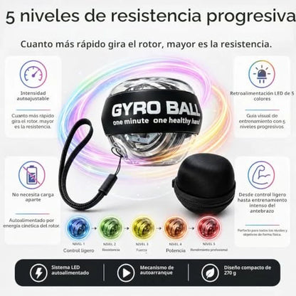 Pack X2 Ejercitador Manual Esfera Gyro Ball Para Fortalecer Muñeca Y Antebrazo