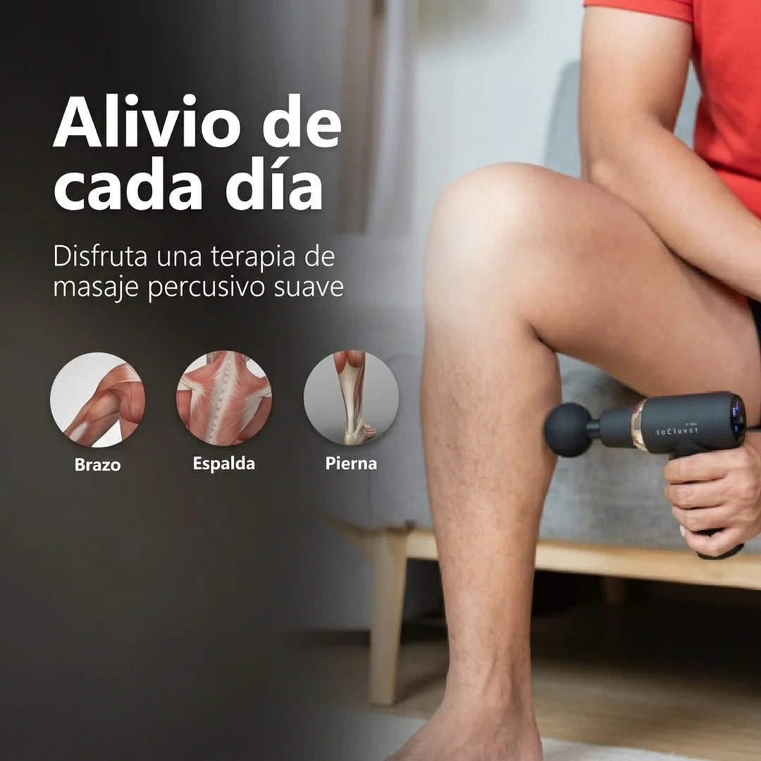 Pistola Masajedora De Impacto Frío Y Calor Mango Extensible