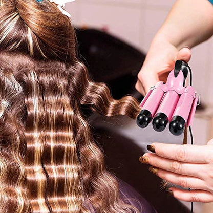 Rizador Ondulador De Cabello Ondas De Sirena 3 Tubos