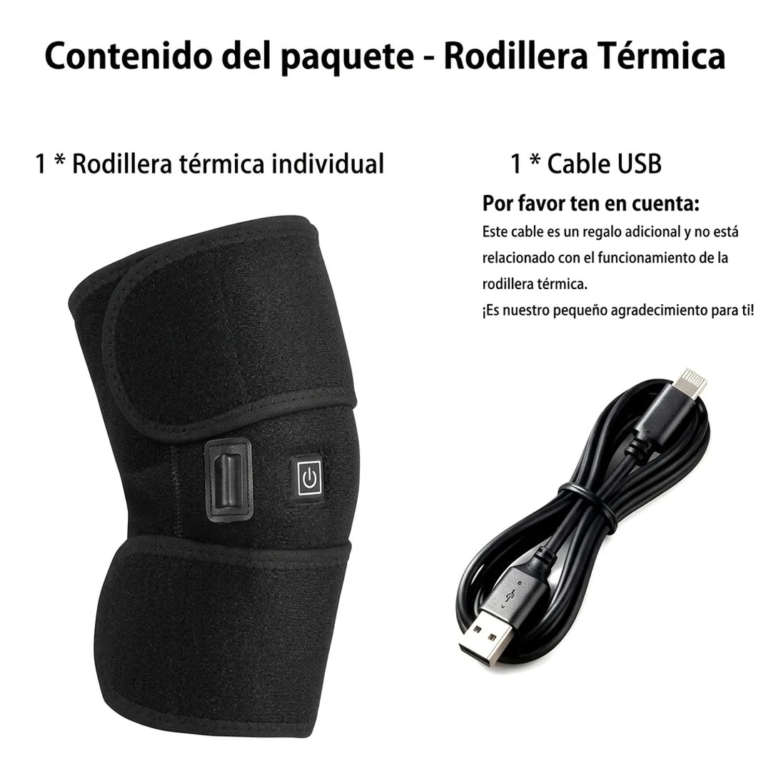 Pack X2 Rodillera Térmica Eléctrica Ajustable 3 Niveles De Calor