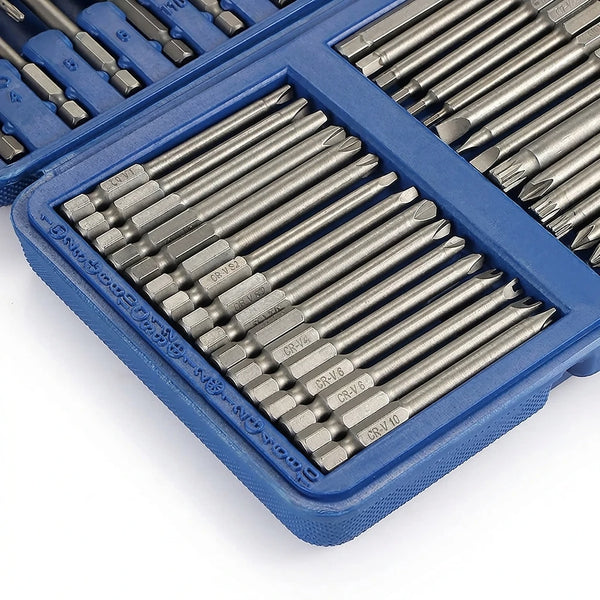 Set Profesional 50 Piezas Puntas Largas De Seguridad 1/4" Para Destornillador / Taladro De Impacto