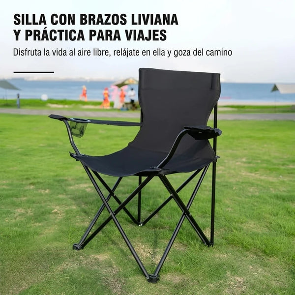 Silla Plegable Portátil Con Bolsa Para Camping / Playa y Senderismo