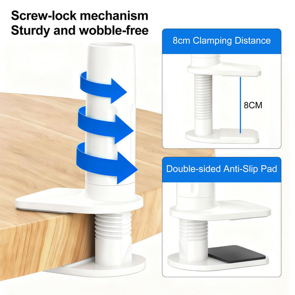 Soporte Cuello de Ganso para Cama y Escritorio Con Brazo Flexible 75 cm y Rotación 360°