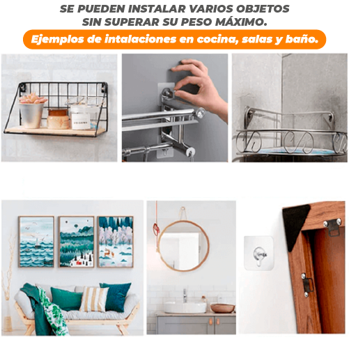AUTOADHESIVO CON TORNILLO PARA PARED ⭐⭐⭐ NO ROMPE PAREDES ⭐⭐⭐