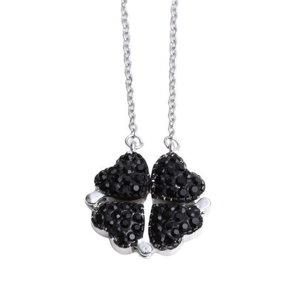 Collar de trebol de 4 corazones